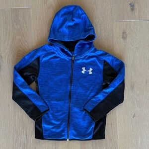 Under Armour Kids Electric Blue and Black Zip Hoodie